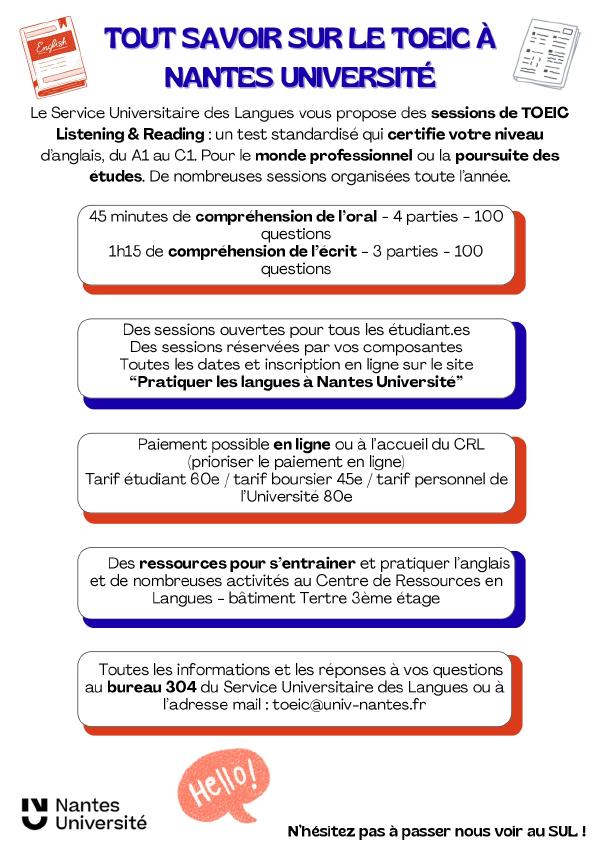 Affiche TOEIC